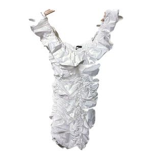 White Ruffle Zara Dress